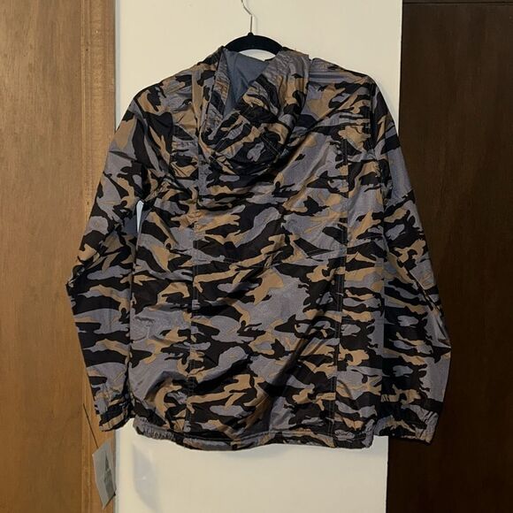 Nwt Boys Large 14-16 London Fog grey camo windbreaker - Picture 3 of 4